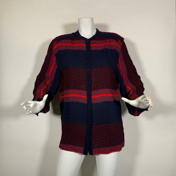 Joie Top Blouse Ishana Long Sleeve Striped Sz XXS - Picture 2 of 6